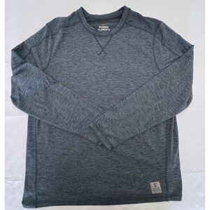 Rugged Elements Shirt Mens Med Gray Performance Crew Stretch Thermal Durable